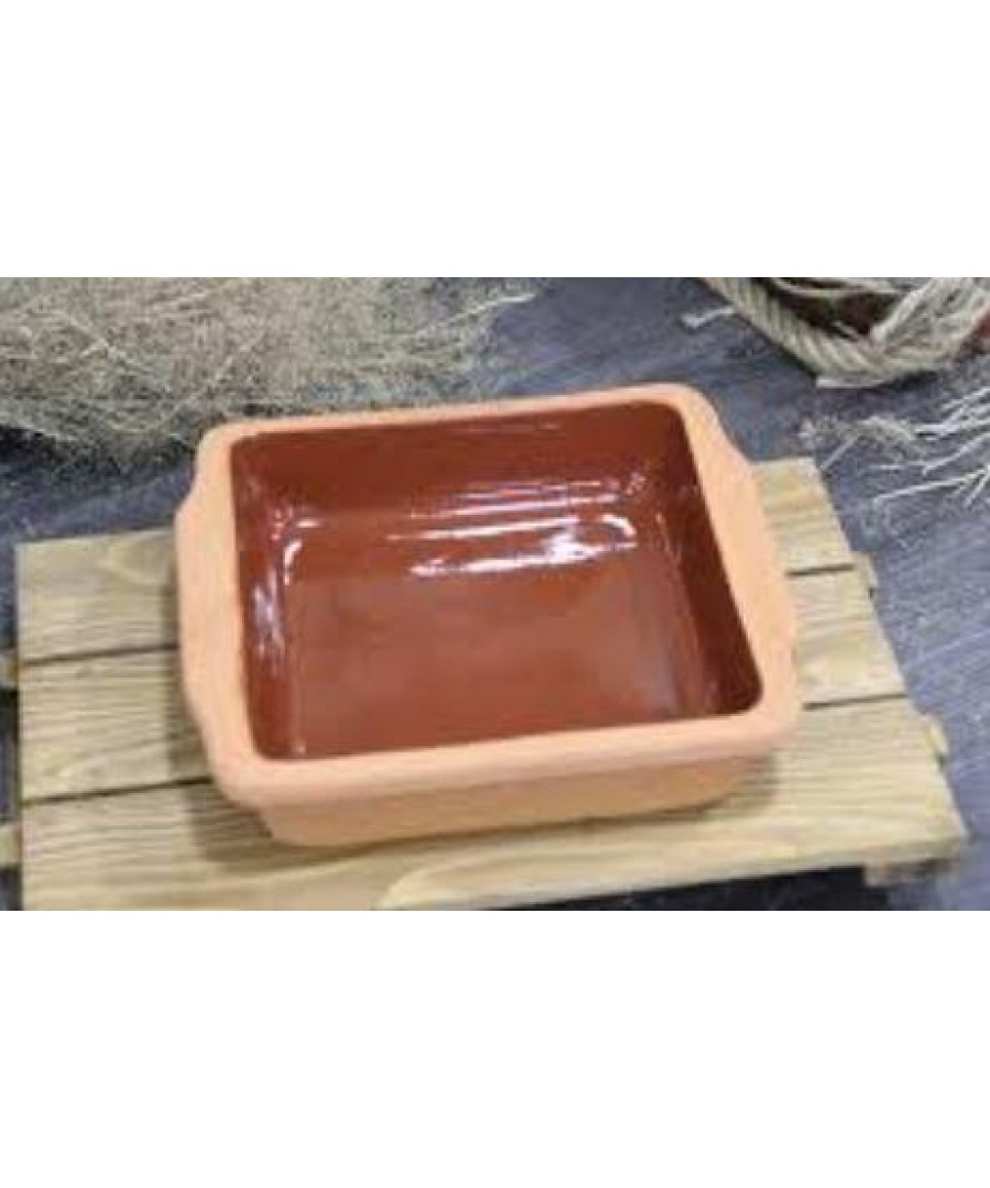 Casserole Clay Dish - Square  (23 Cm)