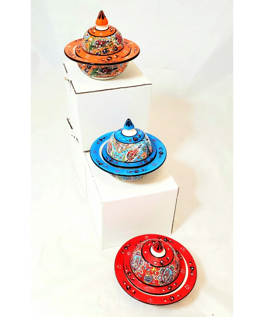 Ceramic Bowl w/Lid (13cm)