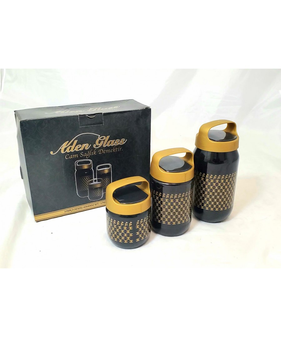 Glass Canister (Set Of 3) II