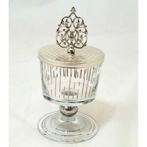 Glass Sugar Bowl w/Lid - 002