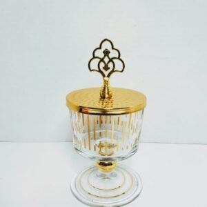 Glass Sugar Bowl w/Lid - 002