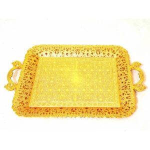 Metal Serving Tray - Gold