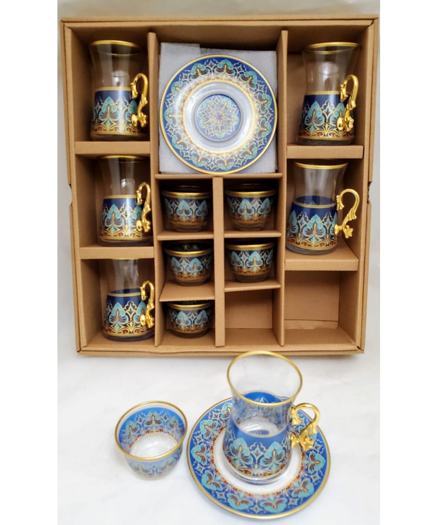 Tea and Coffee cups Set - Turkish (Set of 18)