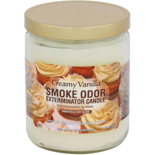 SMOKE ODOR CANDLE 13OZ VANILLA (BDL-2527c)