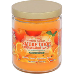 SMOKE ODOR CANDLE 13OZ ORANGE/LEMON (BDL-2527I)