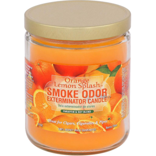 SMOKE ODOR CANDLE 13OZ ORANGE/LEMON (BDL-2527I)