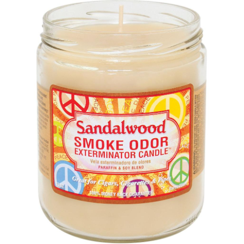 SMOKE ODOR CANDLE 13OZ SANDALWOOD (BDL-2527s)
