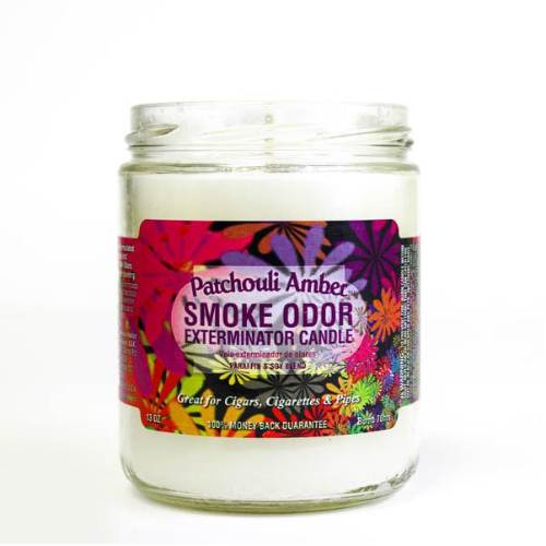 SMOKE ODOR CANDLE 13OZ PATCHOULI AMBER (BDL-2527D)