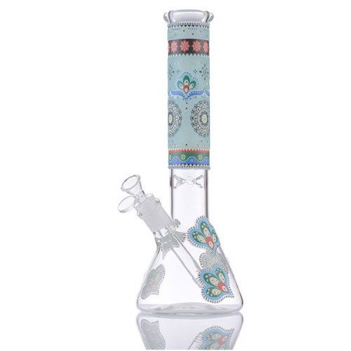 14″ 4MM Stone Works Glass Beaker Bong – Rhine Stone