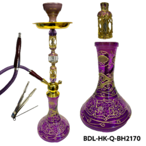 Large Golden Hookah - (BDL-HK-Q-BH-2170)