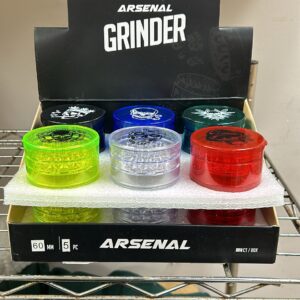 Arsenal Clear Neon 55mm 5pcs Acrylic Grinder - BDL-ARS-55-MM-G