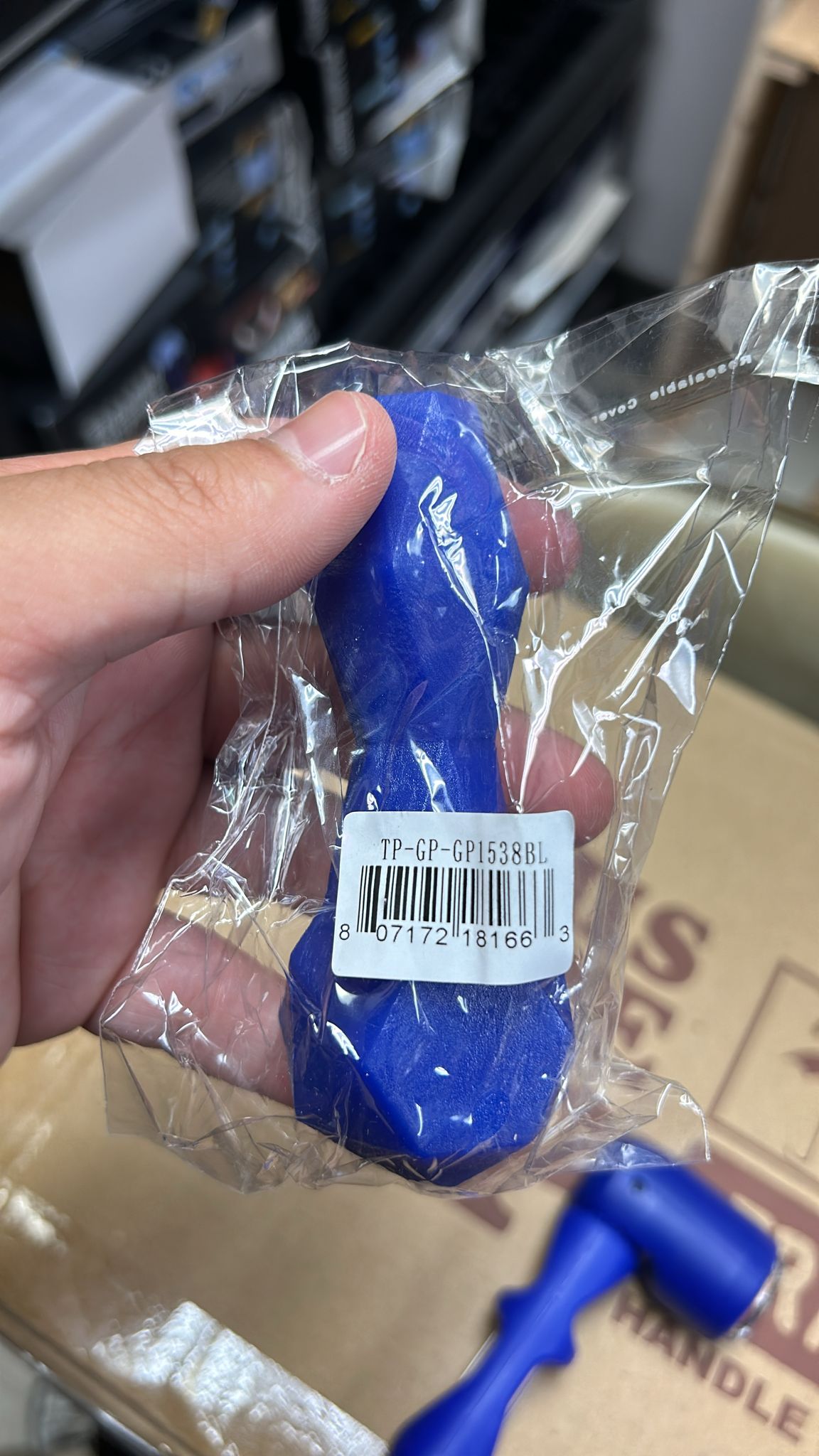 4 inch Blue silicone diamond shape - BDL-S1538
