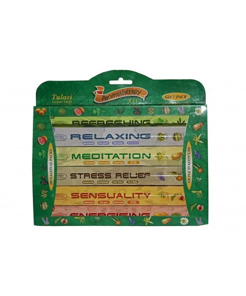 Incense - Tulasi Aromatherapy Gift Pack (Box of 120 Sticks) - BDL-INC-TUL-AGP