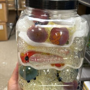 4 Ich Sedimentray Fancy Glass Pipe Jar of 30 pcs - BDL-FNC-JAR30